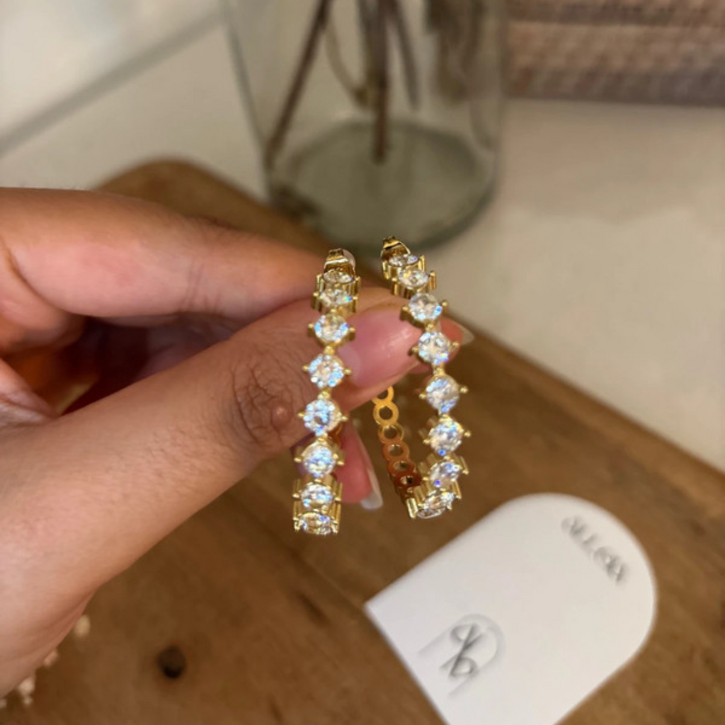 Boucles d'oreille strass