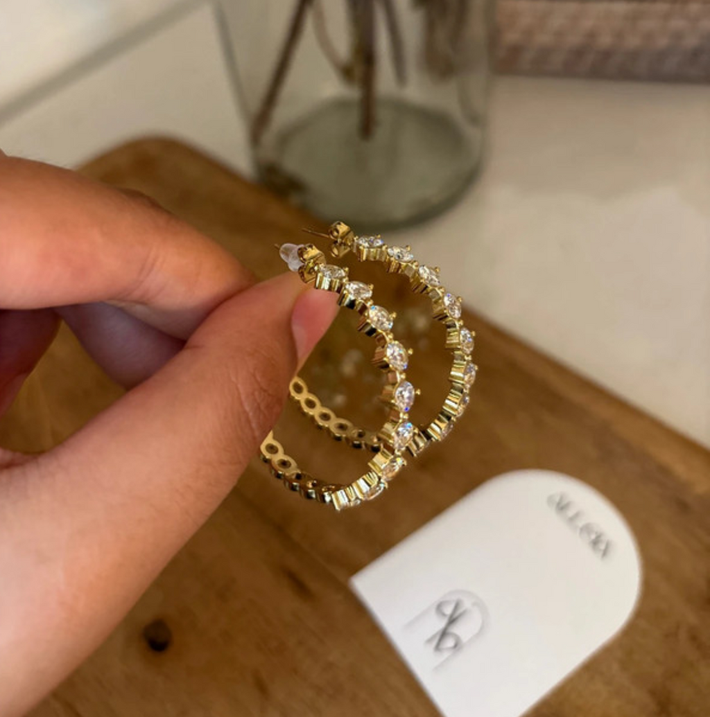 Boucles d'oreille strass