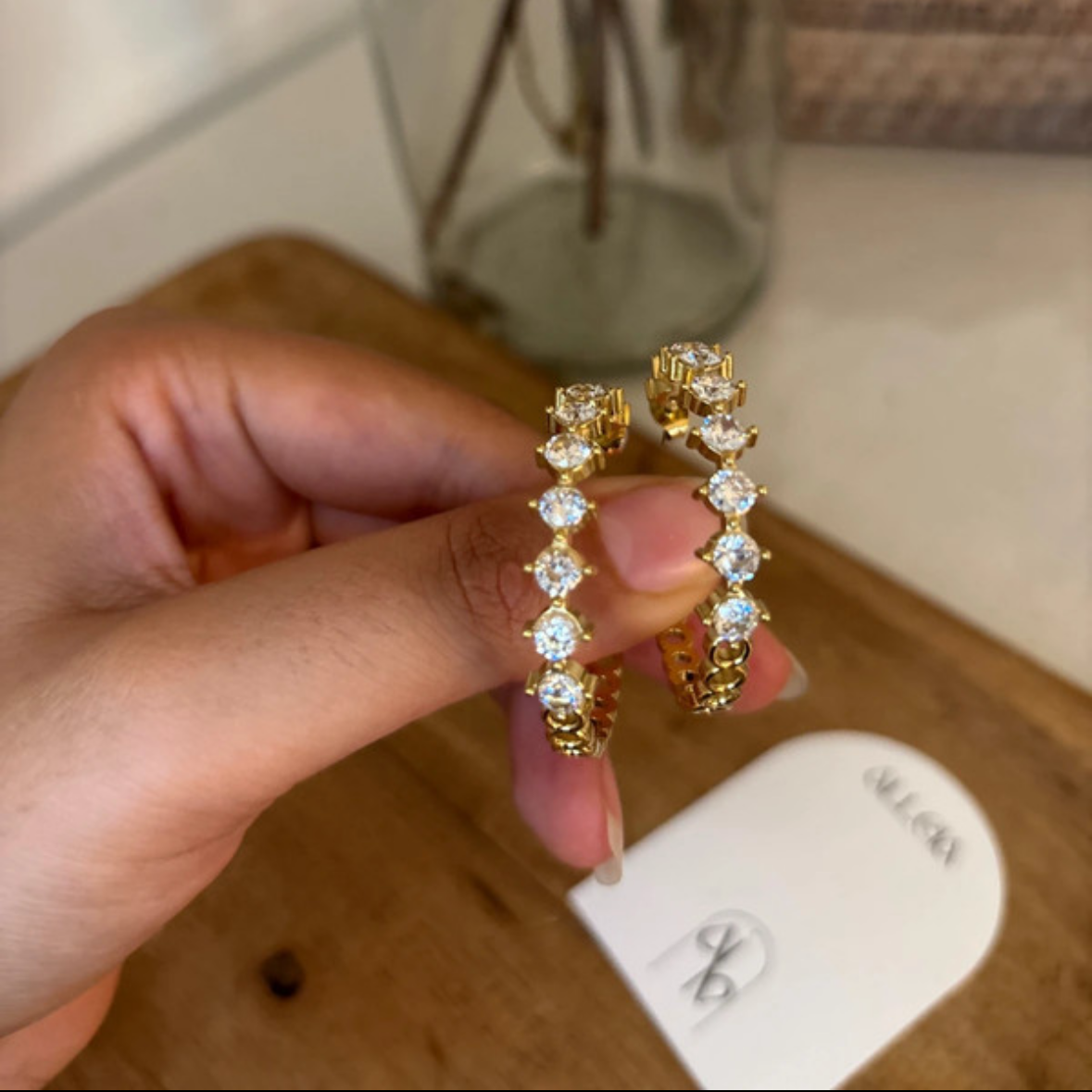 Boucles d'oreille strass