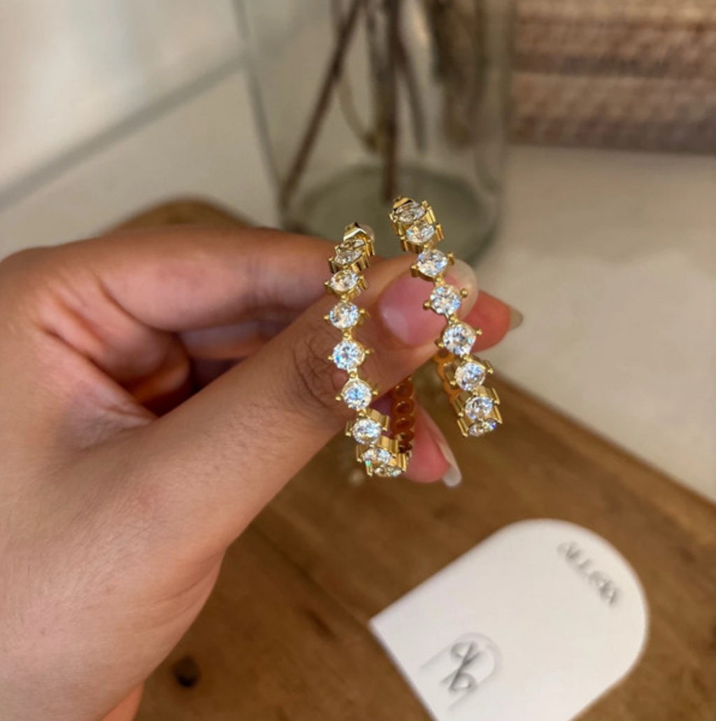 Boucles d'oreille strass